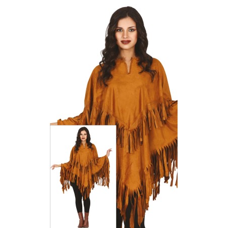 Poncho india para mujer talla M 38-40 -Tus Disfraces Baratos