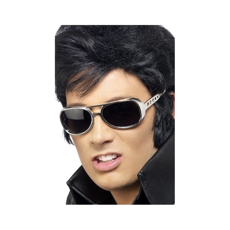 Gafas elvis originales en plateada licencia oficial