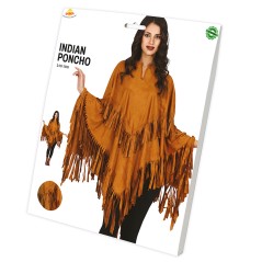 Poncho india para mujer talla M 38-40 -Tus Disfraces Baratos