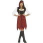 Disfraz pirata roja y negra mujer talla L 42-44