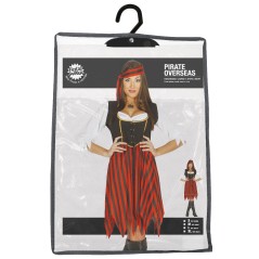 Disfraz pirata roja y negra mujer talla L 42-44 -Tus Disfraces Baratos
