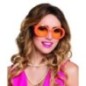 Gafas naranjas neon  redondas años 50 60 71