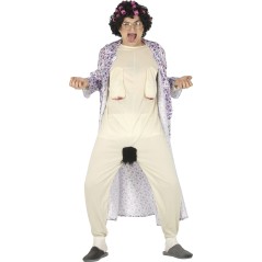 Disfraz abuela exhibicionista para hombre talla l
