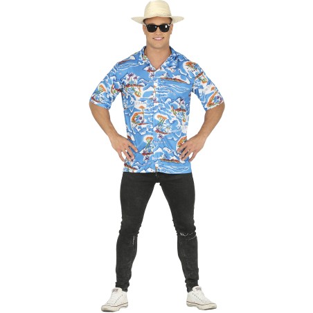 Camisa turista guiri hawaiano talla L 52-54