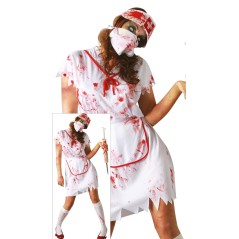 Disfraz enfermera zombie cruz talla L 42-44-Tus Disfraces
