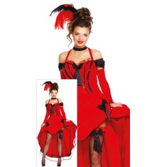 Disfraz can can roja cabaret talla L 42-44 mujer-Tus disfraces baratos