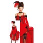 Disfraz can can roja cabaret talla L 42-44 mujer
