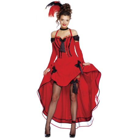 Disfraz can can roja cabaret talla L 42-44 mujer