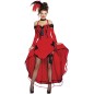 Disfraz can can roja cabaret talla L 42-44 mujer