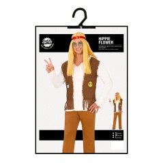 Disfraz hippie marron hombre talla M 48-50 o L 52-54-Tus disfraces