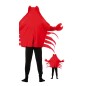 Disfraz cangrejo crustaceo rojo adulto gracioso