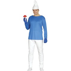 Disfraz enanito azul para hombre talla l