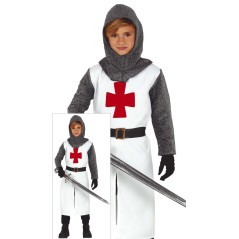 Disfraz templario medieval infantil talla 7-9 años