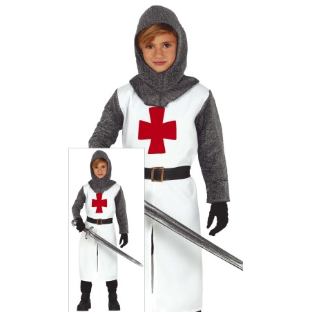 Disfraz templario medieval infantil talla 7-9 años