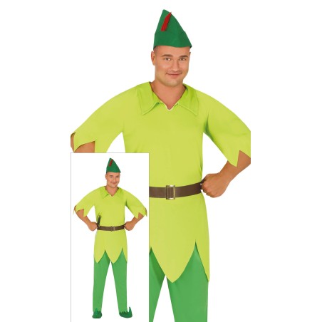 Disfraz de arquero verde similar peter pan para adulto barato