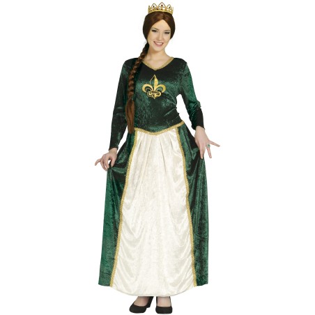 Disfraz reina medieval fiona mujer tallas