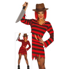 Disfraz Freddy Krueger para mujer talla M-Tus Disfraces