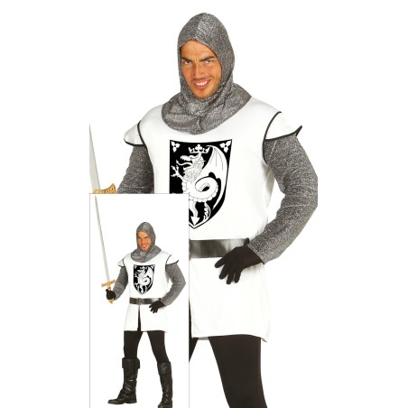 Disfraz caballero medieval soldado del leon blanco-Tus disfraces