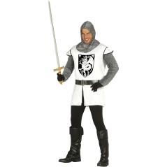 Disfraz caballero medieval soldado del leon blanco