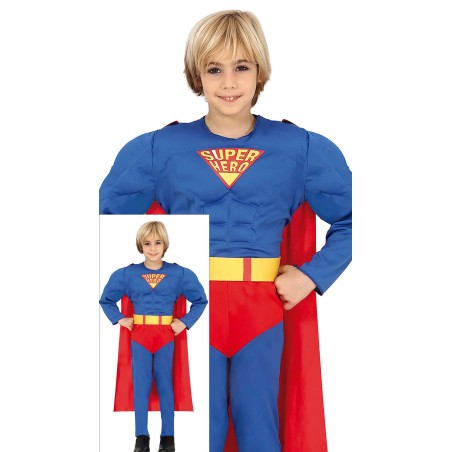 Disfraz super man musculoso infantil tallas. Tus disfraces baratos