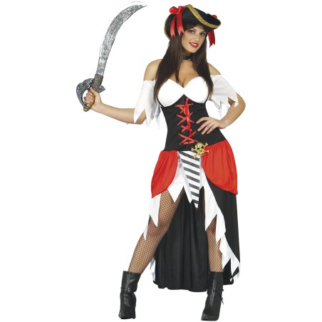 Disfraz bucanera pirata black talla m mujer pirate