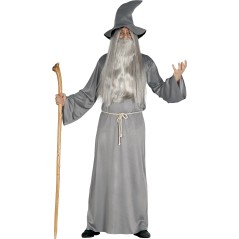 Disfraz mago gris talla m-l adulto