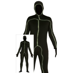 Disfraz con luz negro con luces para hombre t. m--Tus Disfraces