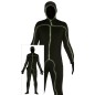 Disfraz con luz negro con luces para hombre t. m-