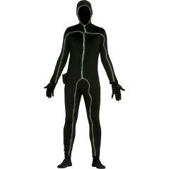 Disfraz con luz negro con luces para hombre t. m-