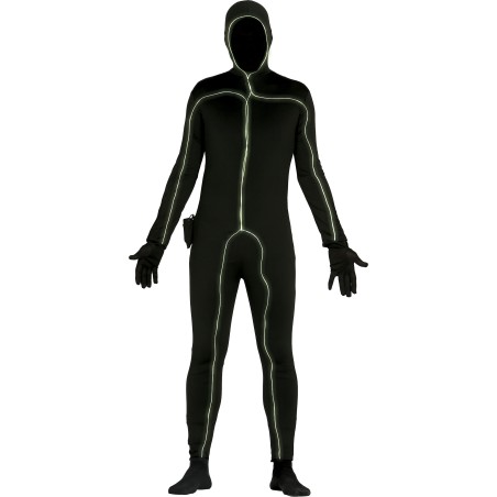 Disfraz con luz negro con luces para hombre t. m-