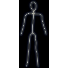Disfraz con luz negro con luces para hombre t. m--Tus Disfraces