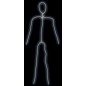 Disfraz con luz negro con luces para hombre t. m-