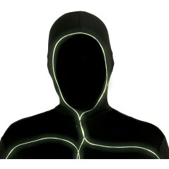 Disfraz con luz negro con luces para hombre t. m--Tus Disfraces