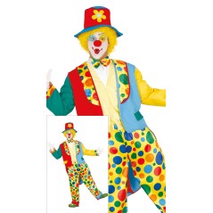 Disfraz payaso para adulto talla L 52-54 -Tus Disfraces Baratos