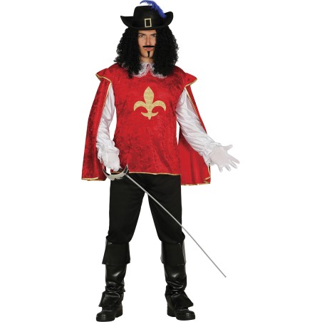 Disfraz mosquetero rojo adulto dartañan