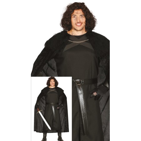 Disfraz de vigilante del muro Jon nieve adulto barato.