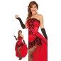Disfraz burlesque can can rojo tallas mujer