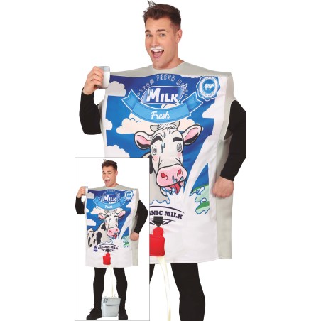 Disfraz Carton de leche gracioso talla L 52-54 -Tus Disfraces Baratos