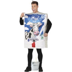Disfraz Carton de leche gracioso talla L 52-54