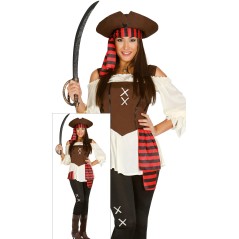 Disfraz pirata de los siete mares para mujer-Tus disfraces baratos