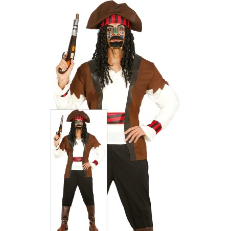 Disfraz pirata de los siete mares hombre adulto-Tus disfraces baratos