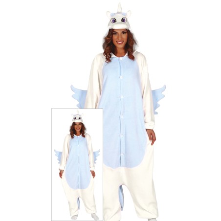 Disfraz unicornio azul pijama para mujer talla L 42-44-Tus disfraces baratos online