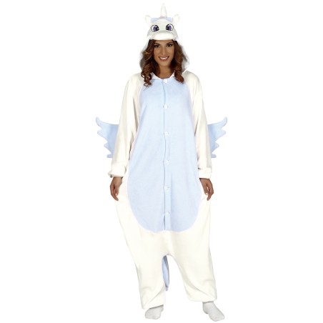 Disfraz unicornio azul pijama para mujer talla L 42-44