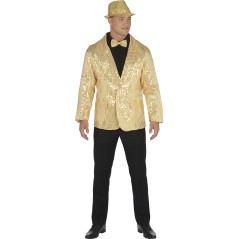 Americana lentejuelas oro para hombre talla l