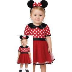 Disfraz ratoncita roja lunares 2-3 años para bebe -Tus Disfraces