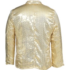 Americana lentejuelas oro para hombre talla l-Tus disfraces baratos