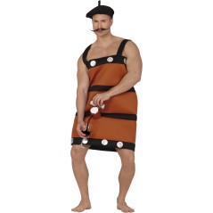 Disfraz Barril con pitorro gracioso talla L 52-54