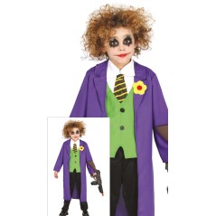 Disfraz payaso loco similar al joker para niño