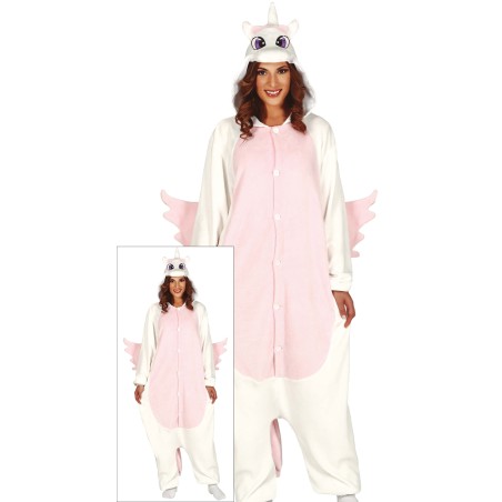 Disfraz unicornio rosa pijama para mujer talla L 42-43-Tus disfraces baratos online