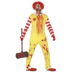 Disfraz payaso burguer asesino talla L 52-54 adulto